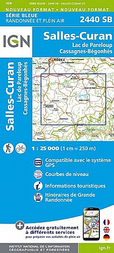 2440SB - Salles-Curan / Lac de Praloup / Cassagne / Beghones