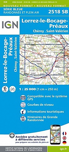 2518SB - Lorrez-le-Bocage-Préau / Chéroy / Saint-Valérien