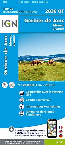 2836OT - Gerbier de Jonc / Mézenc / Vivarais 2836OT - Gerbier de Jonc / Mézenc / Vivarais