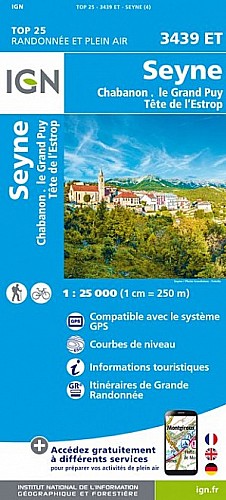 3439ET - Seyne / Chabanon / Grand-Puy / Tête de l'Estrop