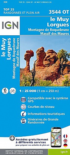 3544OT - Le Muy / Lorgues / Montagne de Roquebrune / Massif des Maures 3544OT - Le Muy / Lorgues / Montagne de Roquebrune / Massif des Maures