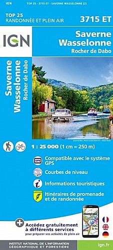 3715ET - Saverne / Wasselonne / Rocher de Dabo (Club Vosgien)