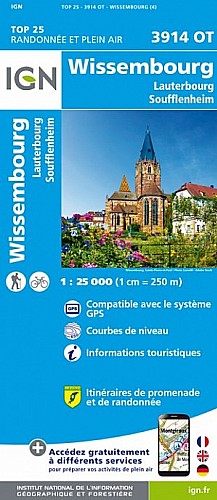 3914OT - Wissembourg / Lauterbourg / Soufflenheim / Plaine du Rhin (Club Vosgien